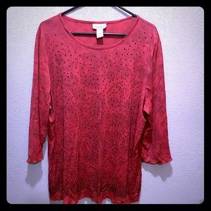 Red blouse from Avenue